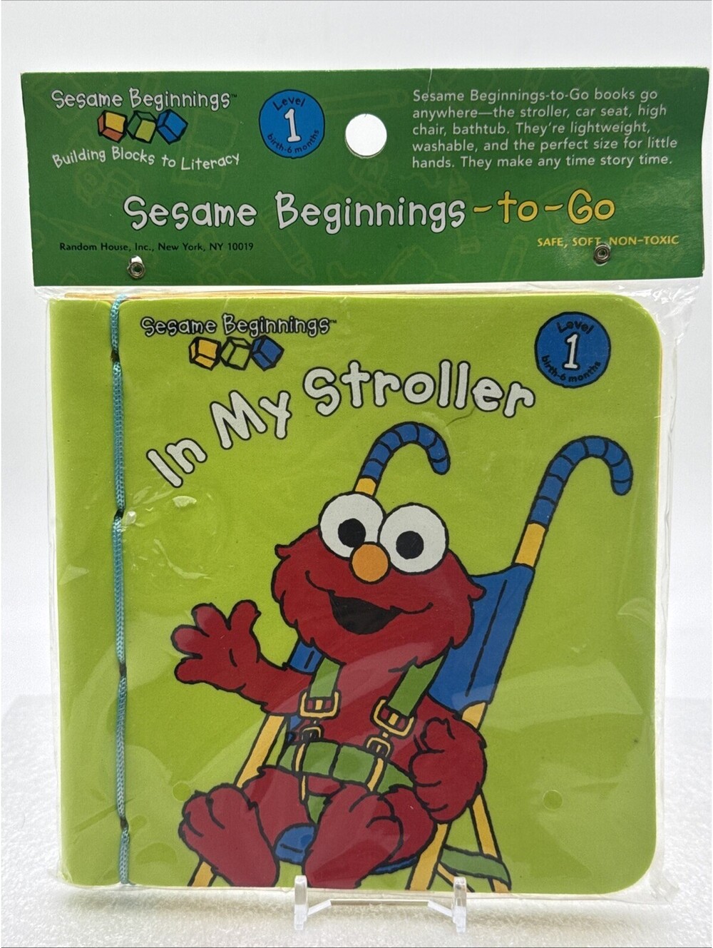 Vintage 2004 Elmo Plastic Book Sesame Beginnings To Go “In My Stroller” Sealed